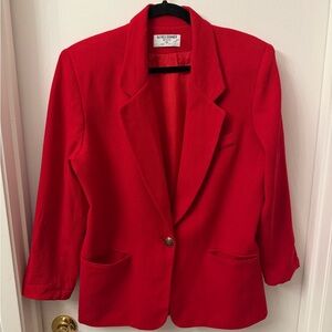Red Wool Women's Blazer by Alfred Dunner